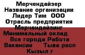 Мерчендайзер › Название организации ­ Лидер Тим, ООО › Отрасль предприятия ­ Мерчендайзинг › Минимальный оклад ­ 1 - Все города Работа » Вакансии   . Тыва респ.,Кызыл г.